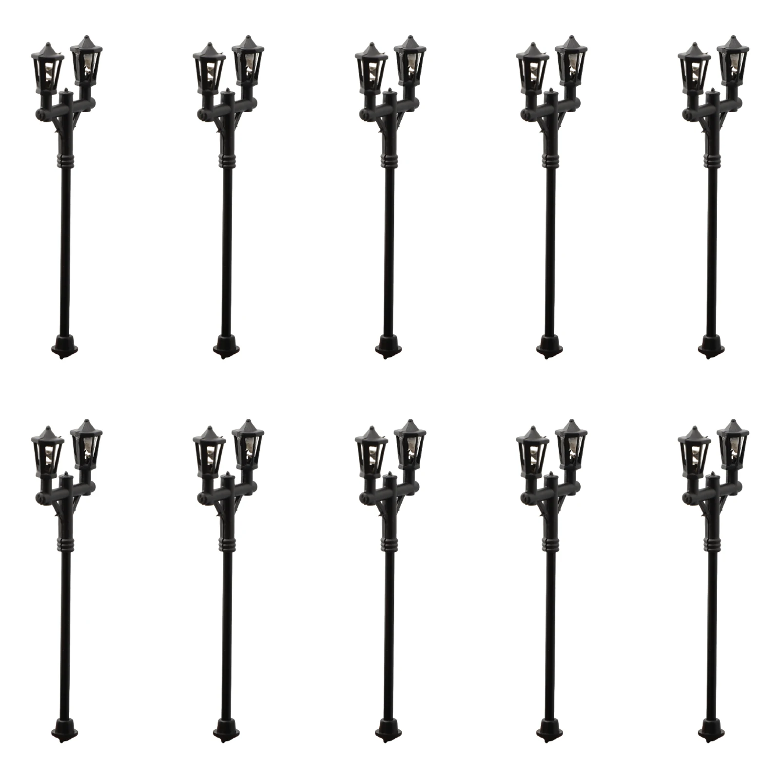 10x Model Street Lights Scale 1:100 Railway LED Lamppost Patio Garden Lamp 60mm Train Scenery Layout Accessories 3V-Supply