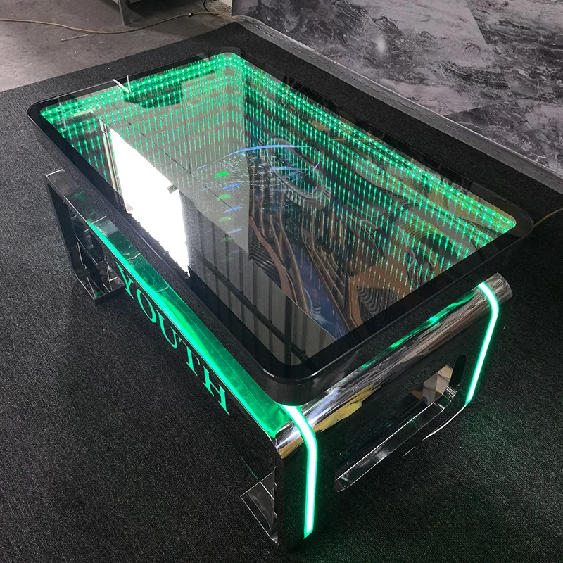 KTV new coffee special bar coffee stainless steel rock plate tempered glass luminous coffee