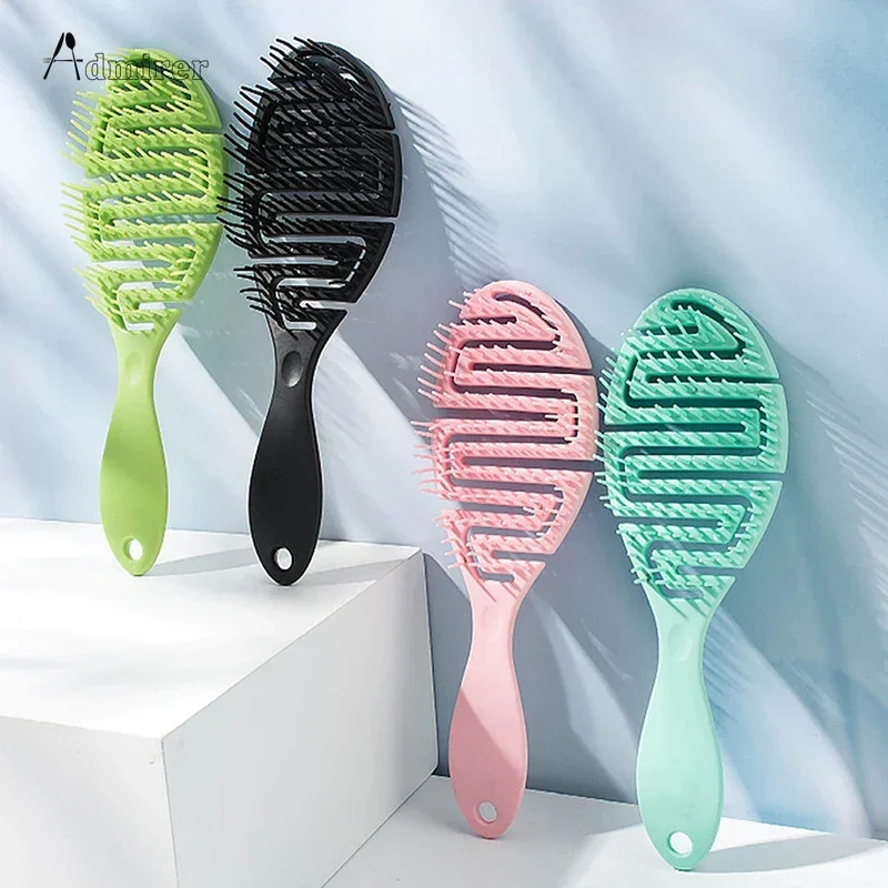 Hollow Out Hair Brush Scalp Massage Combs Hair Styling Detangler Fast Blow Drying Detangling Tool Wet Dry Curly Hair