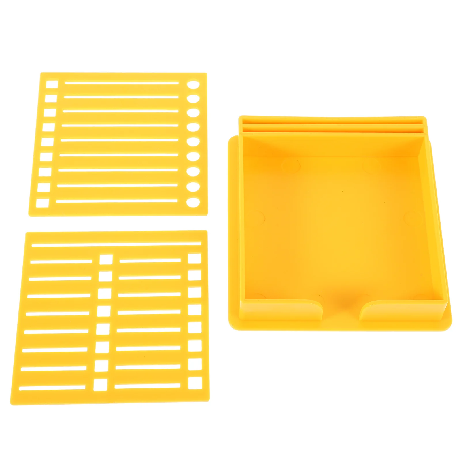 Double Slot Stick Note Template Organizer Box for Office Home Use Multifunctional Storage Rack with Vertical Note Holder Design