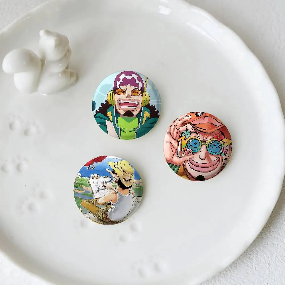 One Piece Usopp Badges Round Brooch Cute Cartoon Idol Cosplay Badges DIY Backpack Clothing Jewelry Pins - view 4