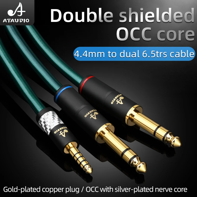 Câble ATAUDIO symétrique 4,4 mm vers double 6,35 mm TRS 4