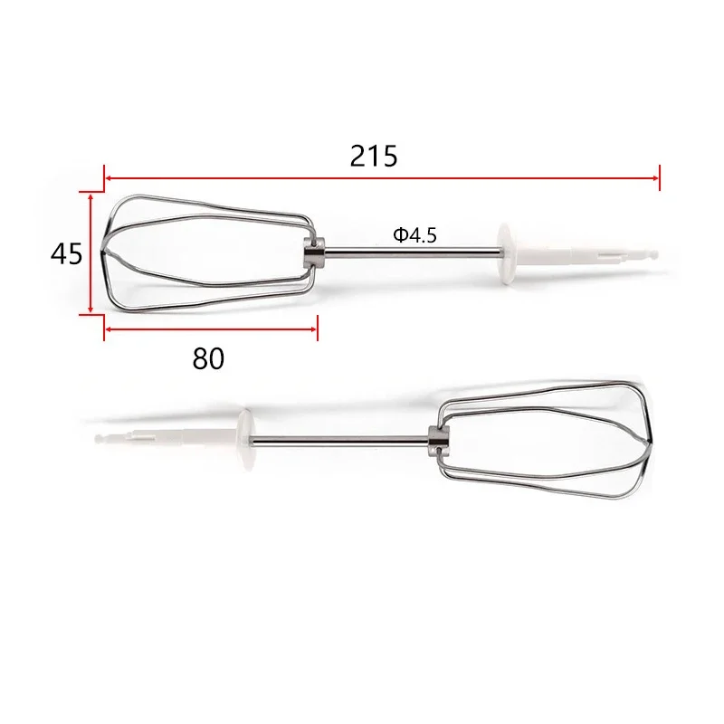 2PCS For Braun Blender HM4644 HM1010 HM3000 Eggbeater Stainless steel Mixer 4wire Whisk Kitchen Accessories