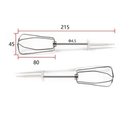 2PCS For Braun Blender HM4644 HM1010 HM3000 Eggbeater Stainless steel Mixer 4wire Whisk Kitchen Accessories