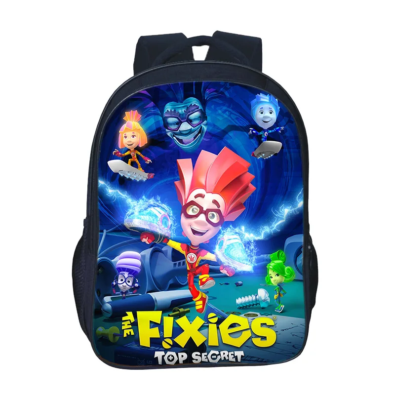 The Fixies Child Casual Schoolbag Kids Fun Game Pattern Knapsack Fashion Waterproof Double Wear Backpack Oxford Custom Mochilas