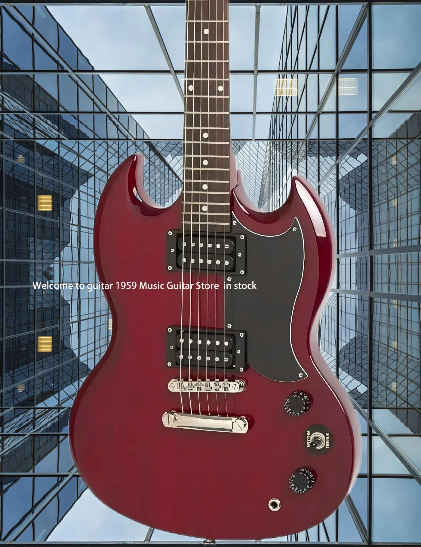 hot electric guitar, Cherry classic tones and shape the slim D-contoured neck of the  Hum buckers guitar