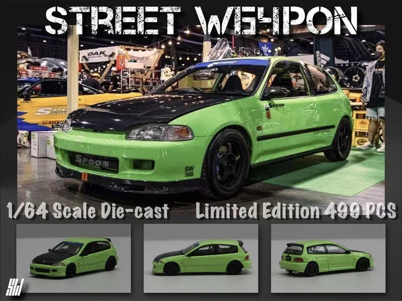 Street Weapon SW 1:64  EG6 Thailand SPOON Diecast Model Car