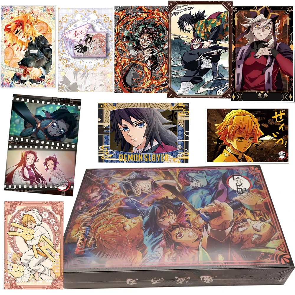 

Japanese Anime Demon Slayer Color Paper Cards Cartoon IP Figure Exquisite Cute Limited Edition Cards Peripheral Toy Perfect Gift