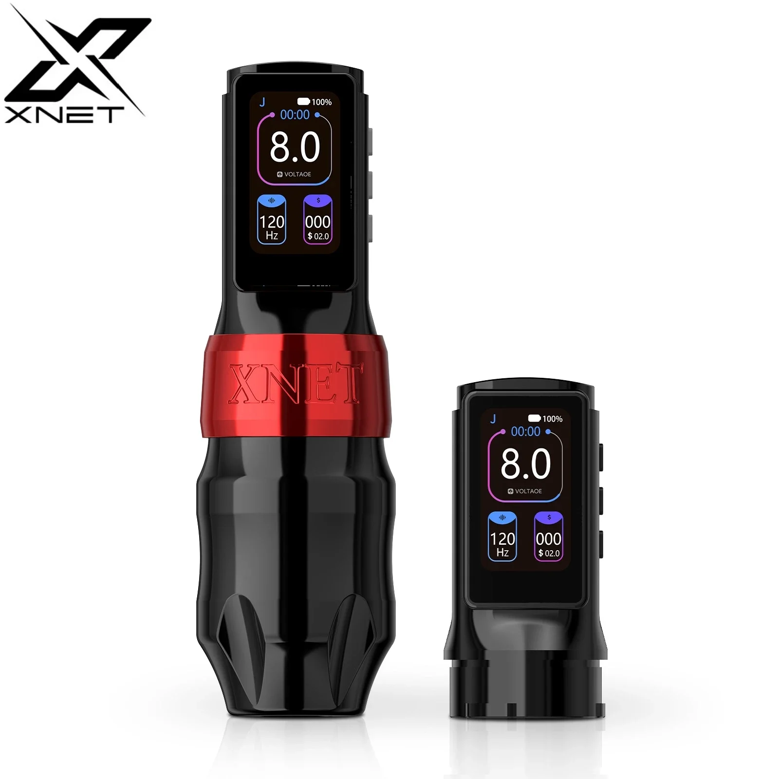 

XNET Titan 2400mAh Powerful Coreless Motor 4mm Stroke Professional Wireless Tattoo Pen Machine with Double Battery for Body Art