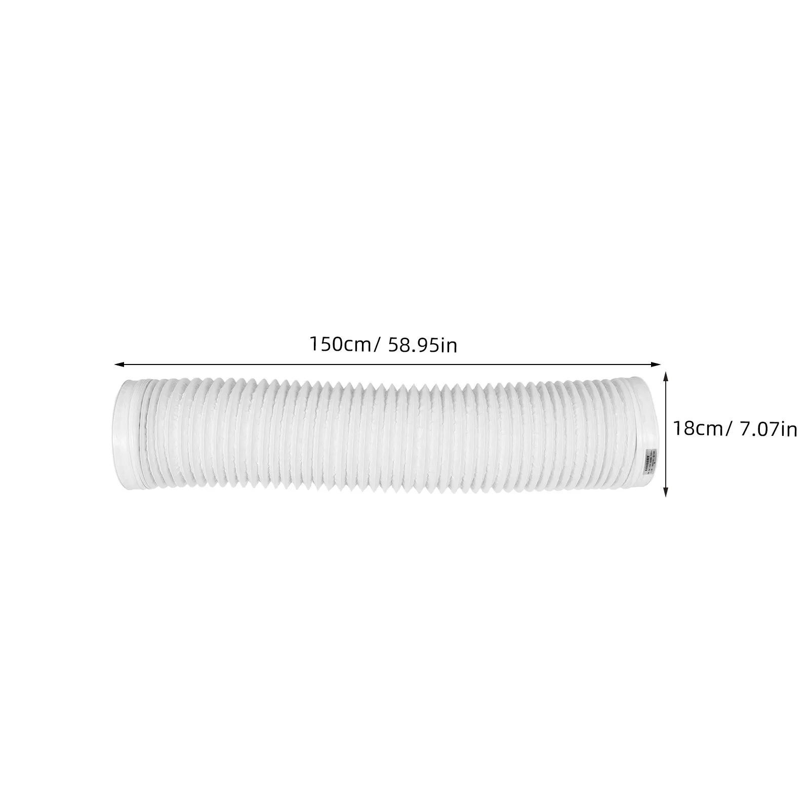 Portable Flexible Exhaust Pipe White Plastic Telescopic Hose Dryer Vent Duct Air Conditioner Tube Extension for Universal Ac - view 4