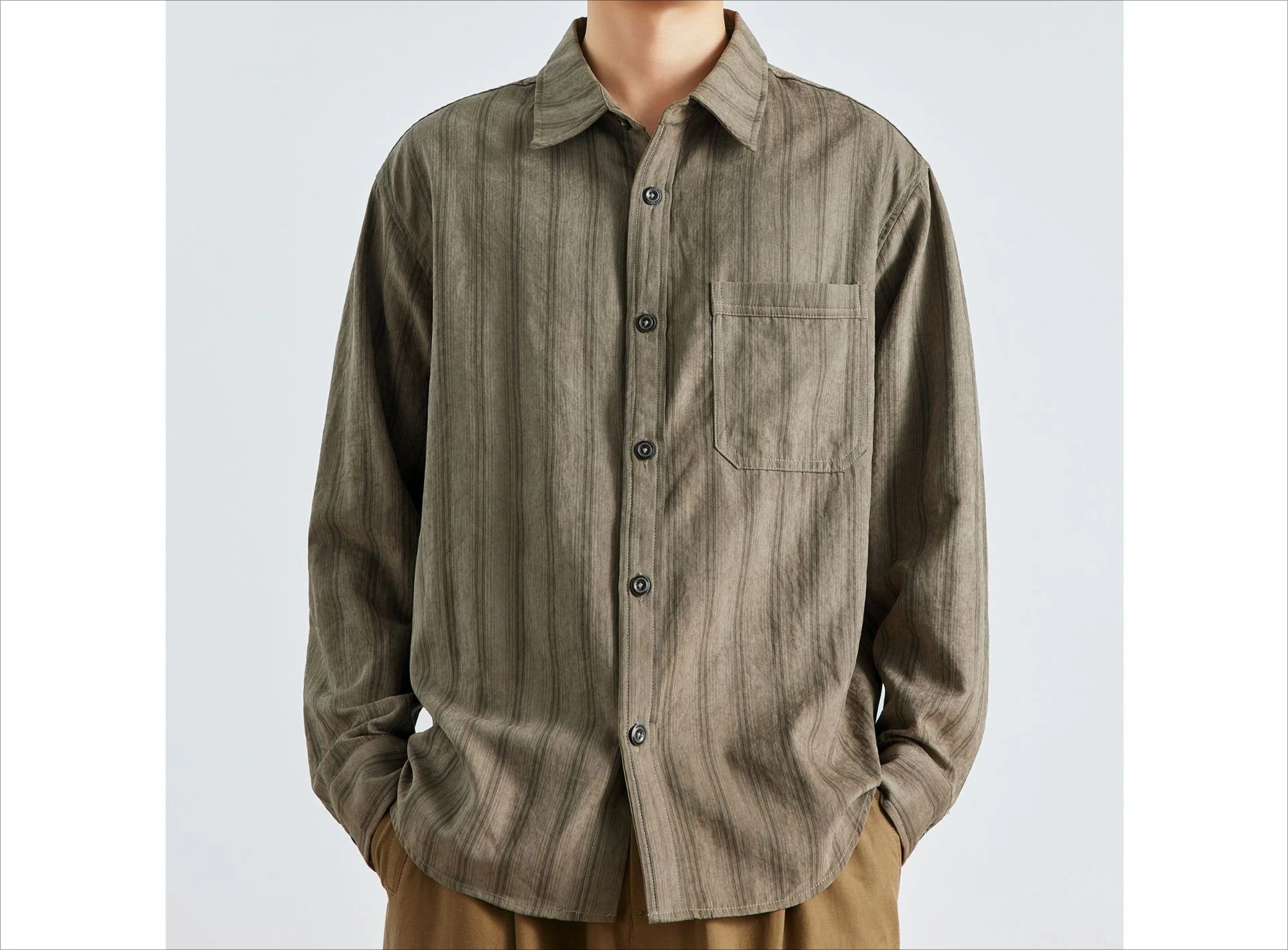 

Men's 2026 New Long Sleeve Shirt Men's Spring and Autumn Loose Casual Shirt