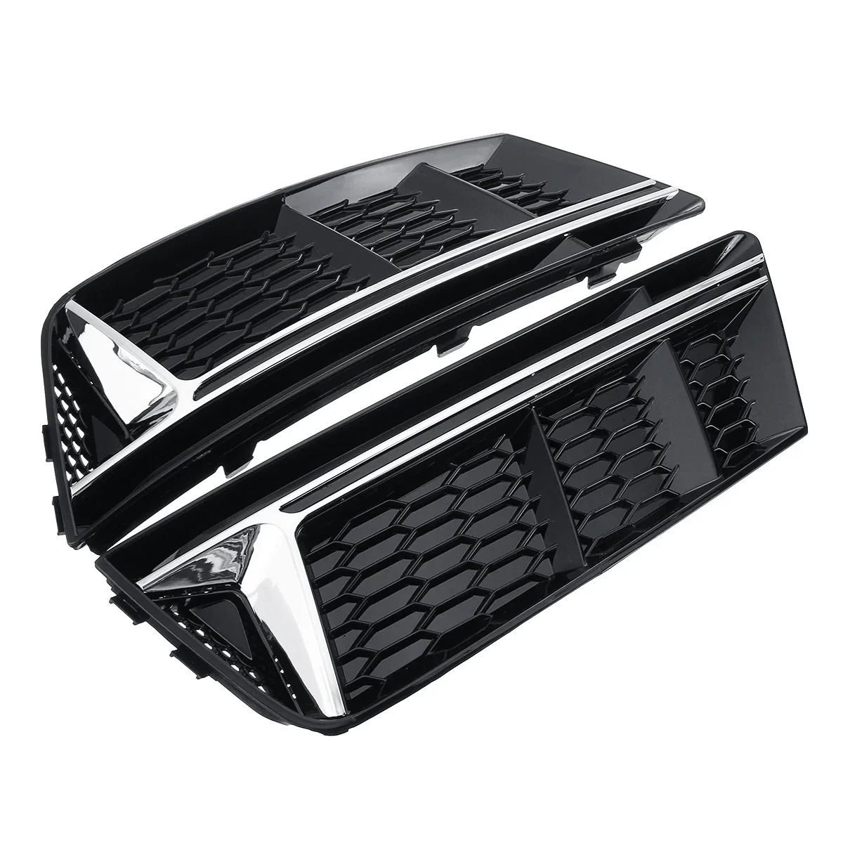 Fog Lamp Light Grill Cover Front Bumper Fog Lights Racing Grille For Audi A4 B9 2017 2018 2019 Standard Bumper Fog Light Cover