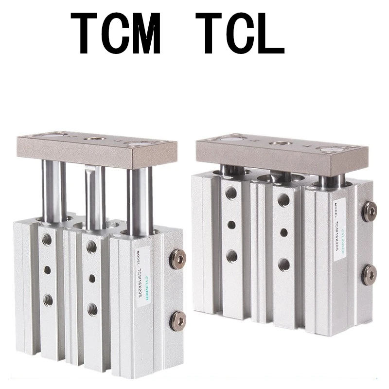 TCM/TCL Three Axis Pneumatic Cylinder with Guide Rod TCM16X10S TCM16X20S TCM16X25S TCM16X30S TCM16X40S TCM16X50S TCM16X75S 100S