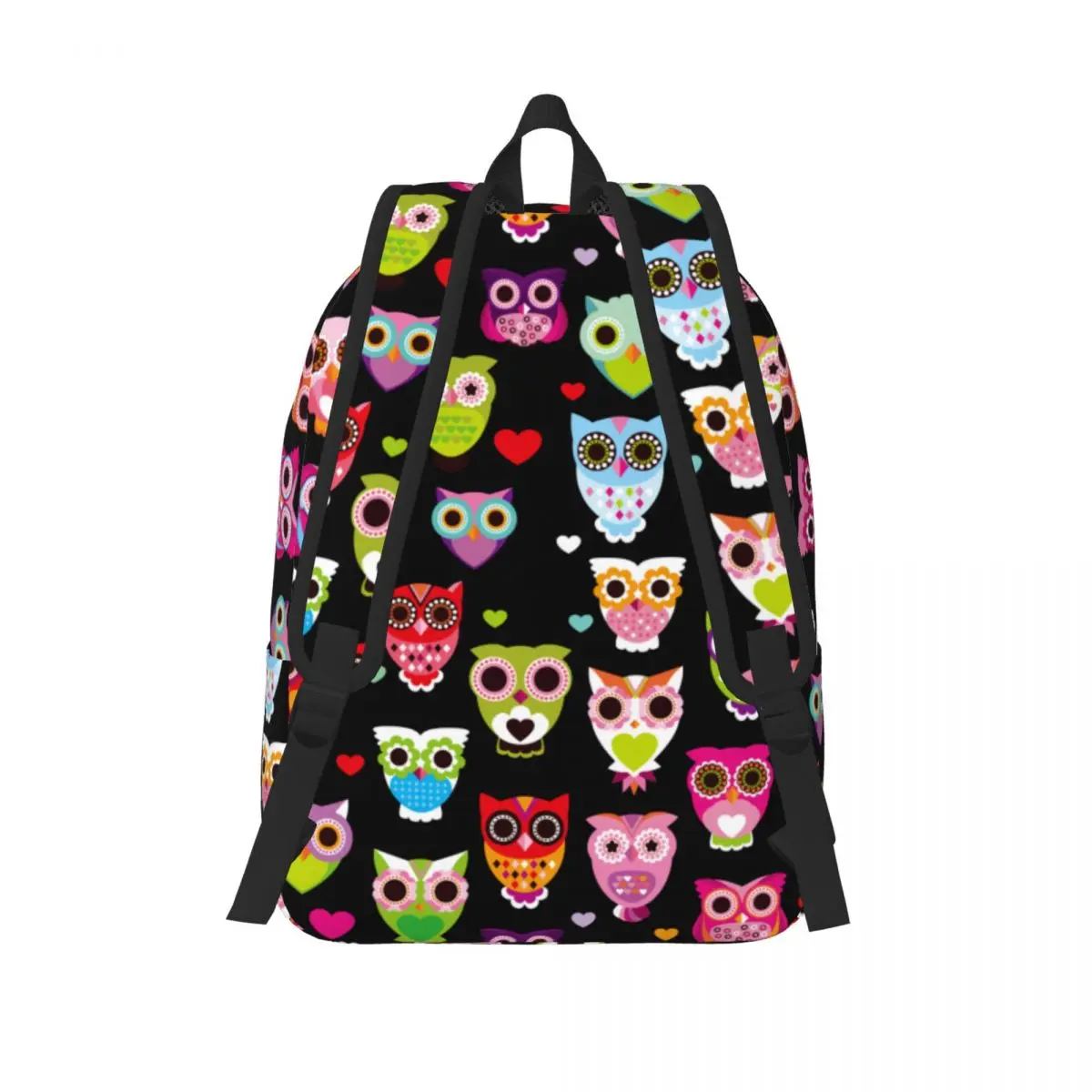 Mochila de lona con diseño de búho y pájaro para niño y niña, morral colorido para guardería, escuela primaria, estudiantes y exteriores