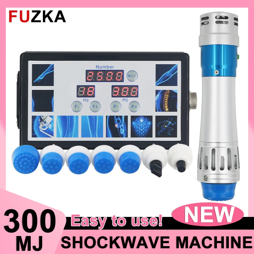 Shockwave Therapy Machine Tennis Elbow 300mj Shock Wave Device ED Treatment Pain Relief Body Massager ﻿Relax