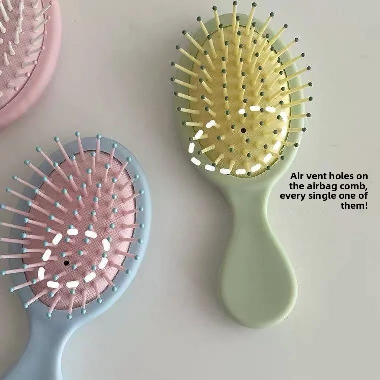 5 Mini-Luftkissenkämme, tragbare kleine Luftkissen-Massagebürsten, Reisebürste für nasses Haar, geeignet für die meisten Haartypen, Reisebürste. – Detail 3