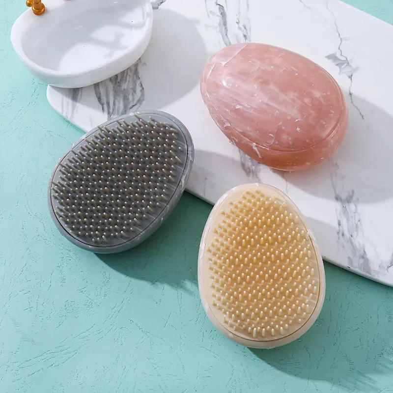 Marbling Egg Shape Glitter Straight Hair Brush Anti-knotting Hair Smoothing Combs Anti Static Massage Hairbrush Hair Care