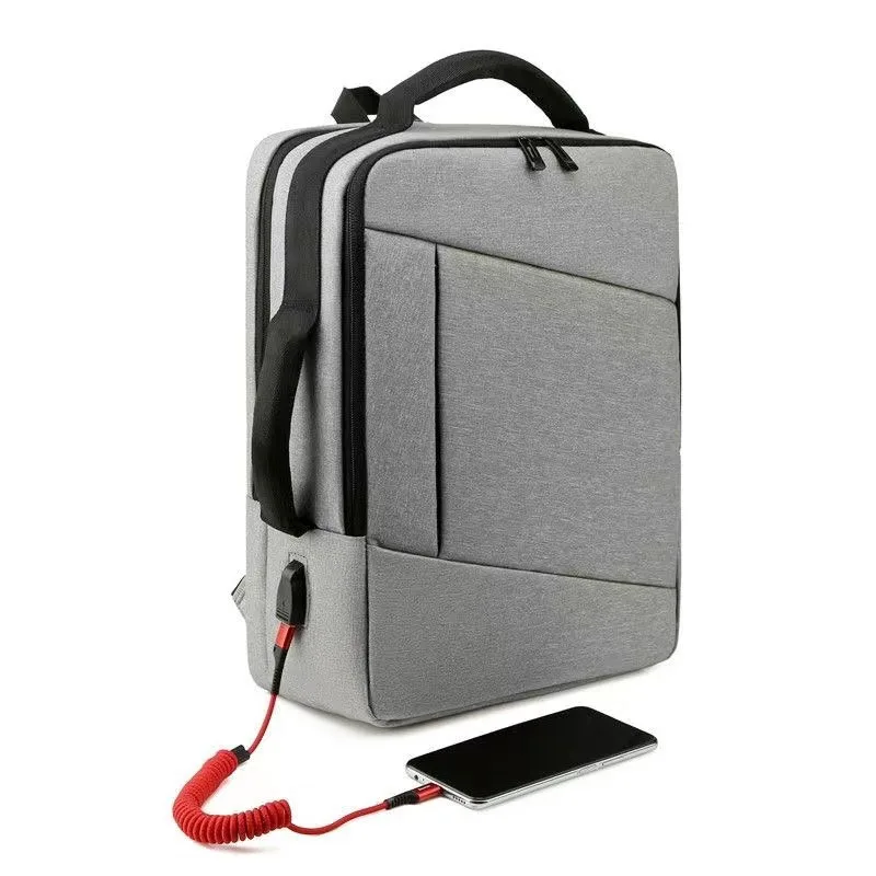

Business Backpack Men's Portable Business Travel Business Travel Large Capacity Black Grey Versatile Canvas Backpack