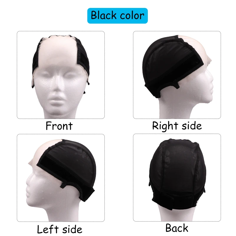 2Pcs Adjustable Lace Wig Cap With Grip Headband 4X5 Lace Wig Caps No Slip Wig Gripper For Keeping Wigs In Place Mesh Dome Cap