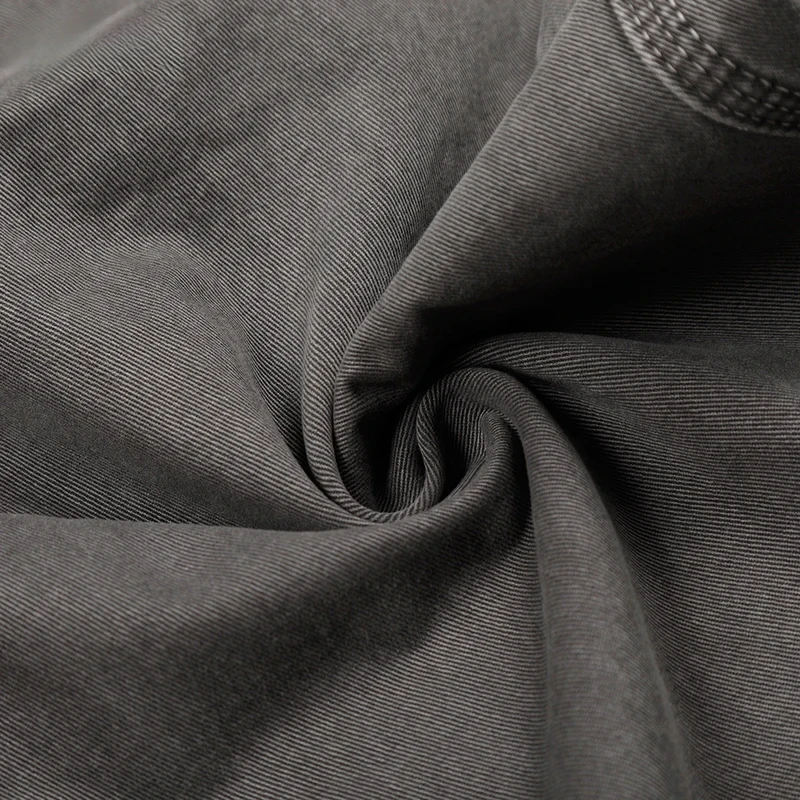 Pleated Cargo Pants  Mens Multi-Pocket Washed Distressed Retro Casual Straight Baggy Wide Leg Pants Man