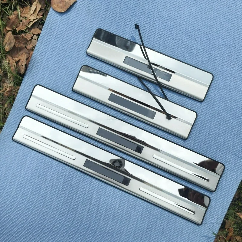 

For Volvo XC60 2008 - 2017 Car Styling High Quality LED Stainless Steel Mirror Car Door Cover Outside Door Sill Plate