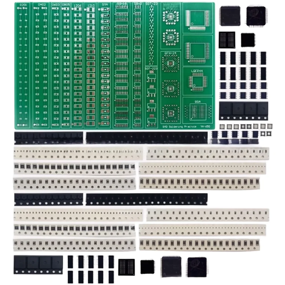 For SMD Soldering Practice Board Kit With For QFN For BGA Components For DIY Electronics Training And Student Learning Tool