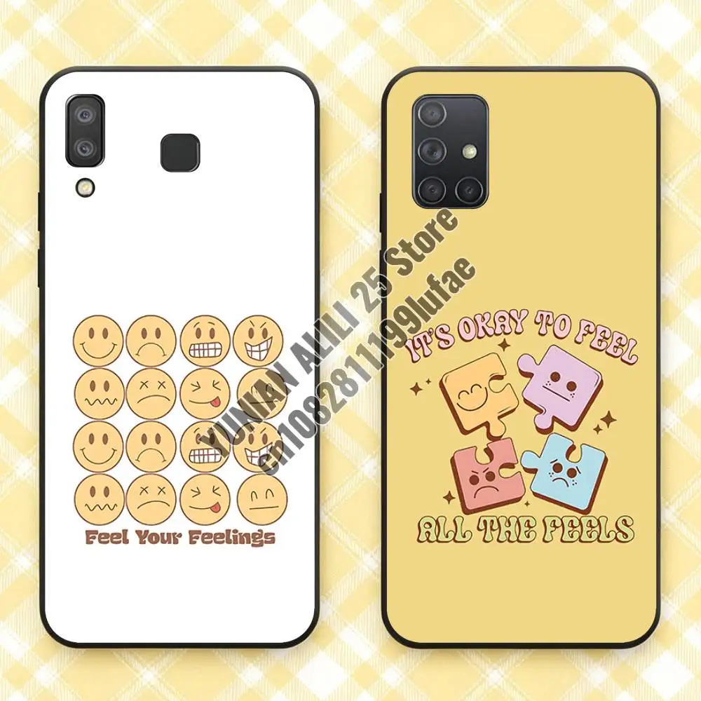 Mental Health Self Love Phone Case for Samsung Galaxy A10 11 12 20 21 22 S E A30 31 32 A40 41 42 TPU Cover