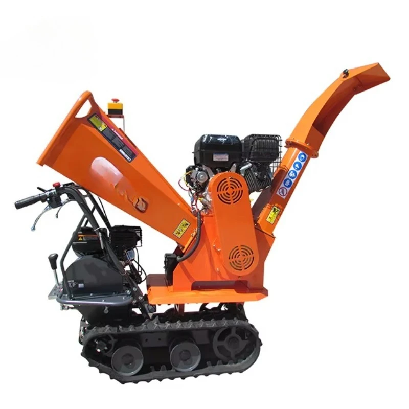 Heavy Tracked Wood Chipper Machine Tree Shredder with 220V Engine Motor Bearing for New and Farm Wood Crusher Industries view 4