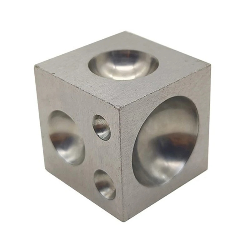 Professional Carbon Steel Dapping Block Sturdy Metalworking Square Dapping Block Carbon Steel Block for Shaping Jewelry