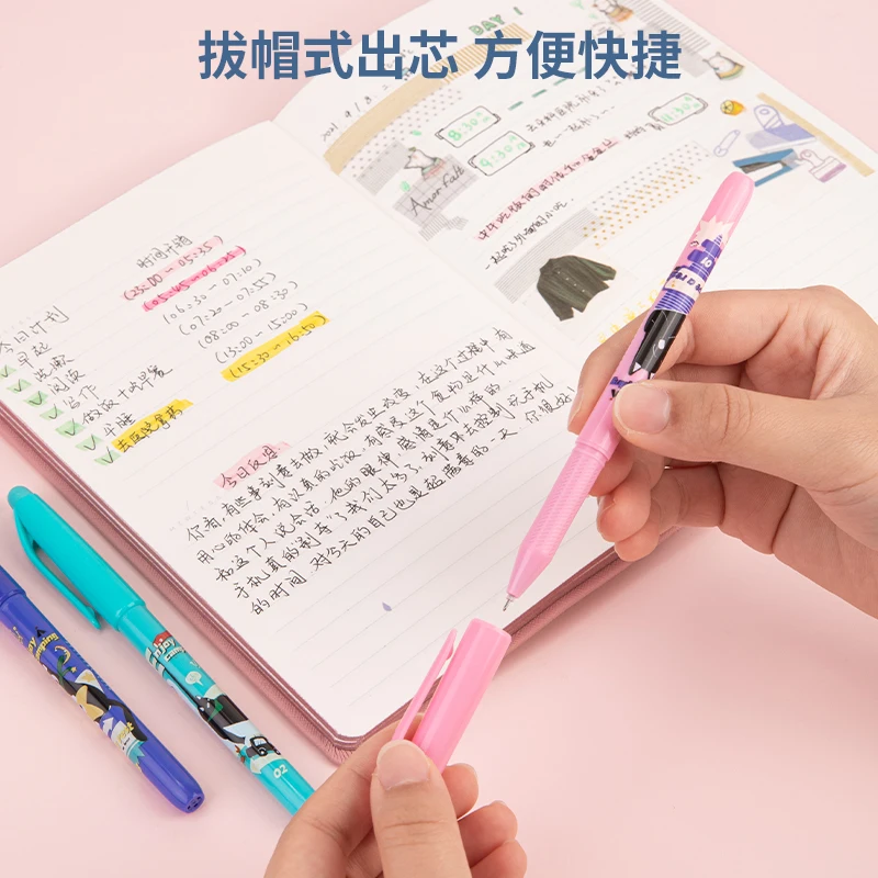 Deli 3pcs 0.38mm Black Ink Gel Pen Cute Kawaii Pen School Student Supplies Office Supplies Signing Pen Office Pen Stationery