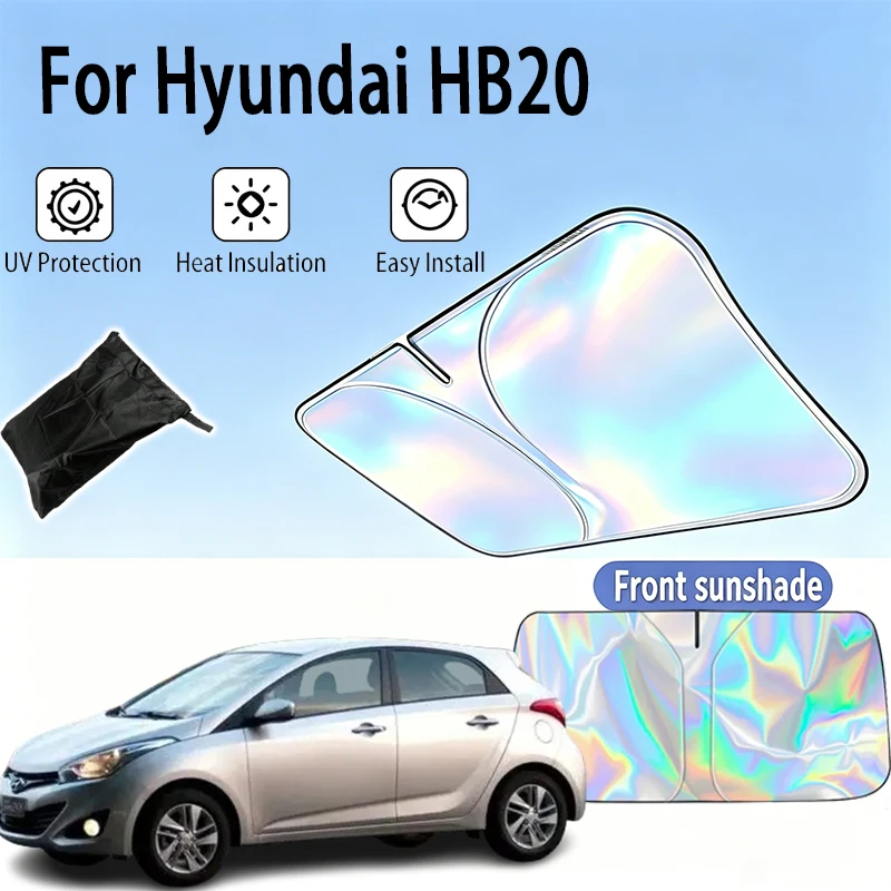 

For Hyundai HB20 Windshield Sun Shade Foldable UV Reflective Front Window Sun Protection Cover Accessories