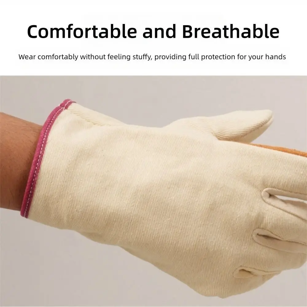 New Thick Welding Gloves Canvas High Temperature Resistance Labor Gloves Wear Resistant Safety Gloves