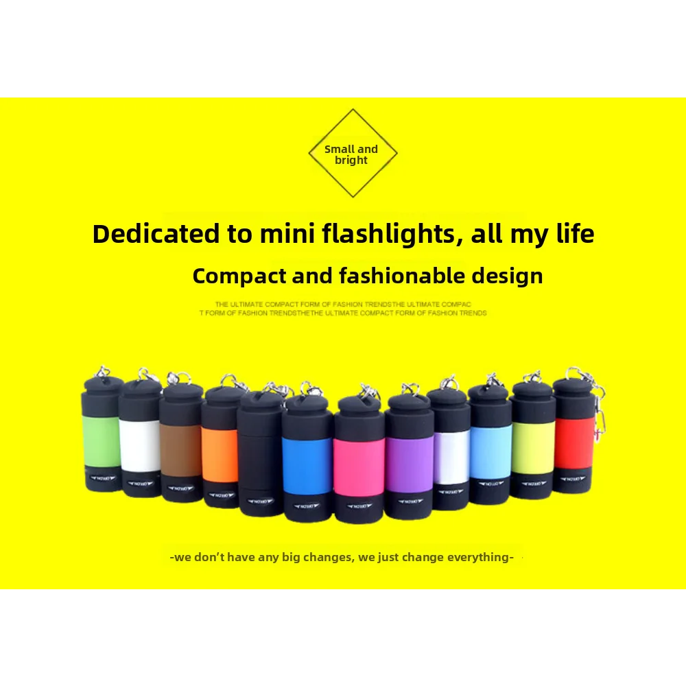 ไฟฉายพลาสติกขนาดเล็กพกพาสะดวกแบบพวงกุญแจ ชาร์จผ่าน USB จากโรงงานโดยตรง