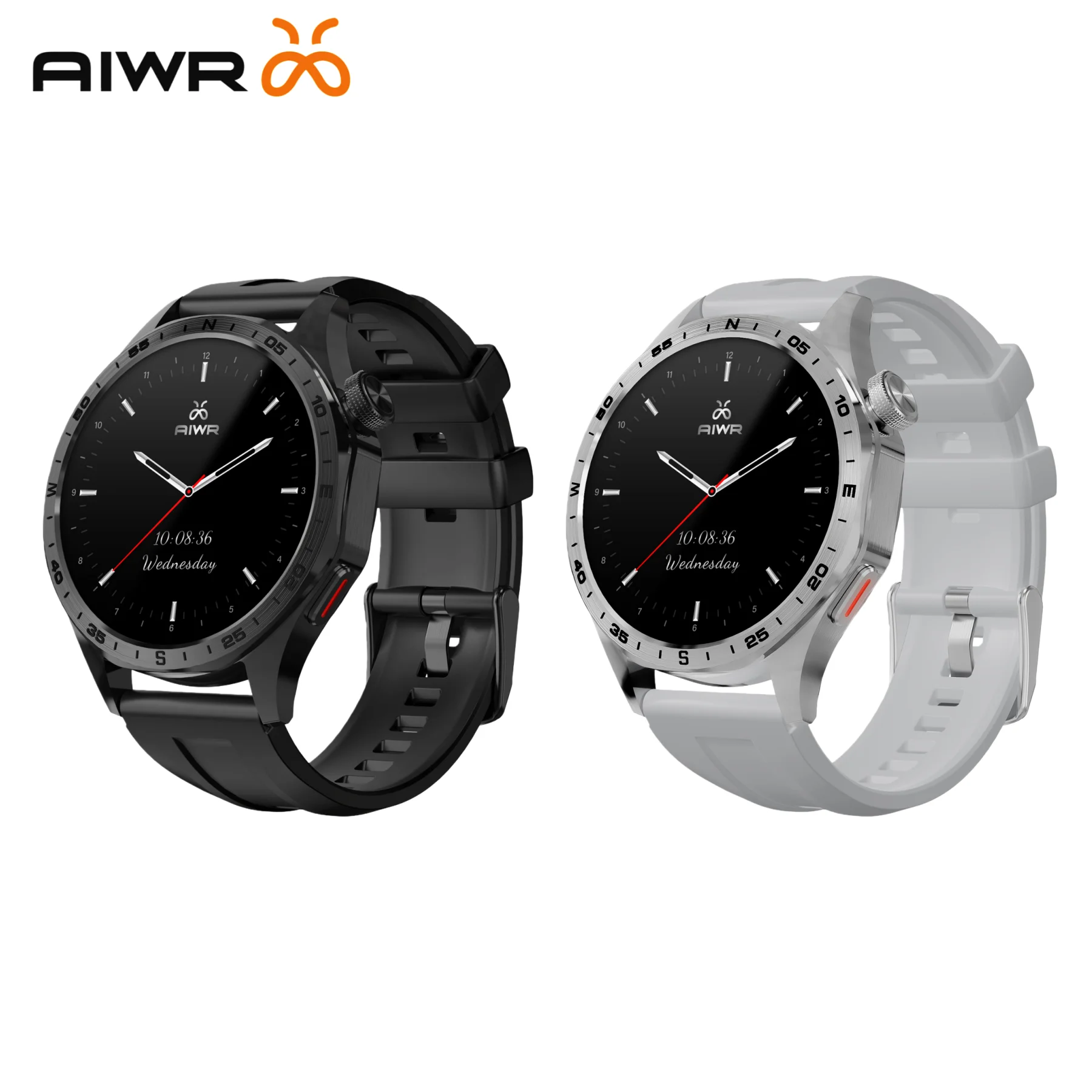 

Умные часы AIWR Peps 1R, GPS, AMOLED 1,43 дюйма, циферблаты AI Watch, ChatGPT, монитор сердечного ритма и сна, водонепроницаемость 5 АТМ для Android iOS
