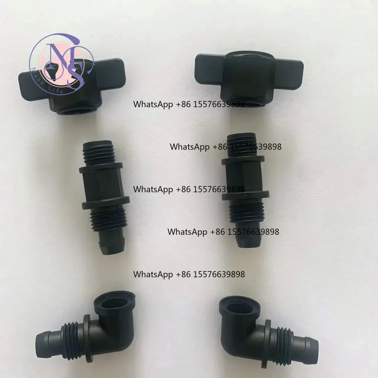 Agricultural Drone Right Angle Hose Connector & Thumb Nut Kit, 3pcs Replacement Spare Parts
