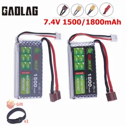 7.4V LIPO Battery 2s 1500MAH 1800mah 40C Battery for RC Drone Helicopter Car FPV Boat Parts with T JST XT30 XT60 Plug