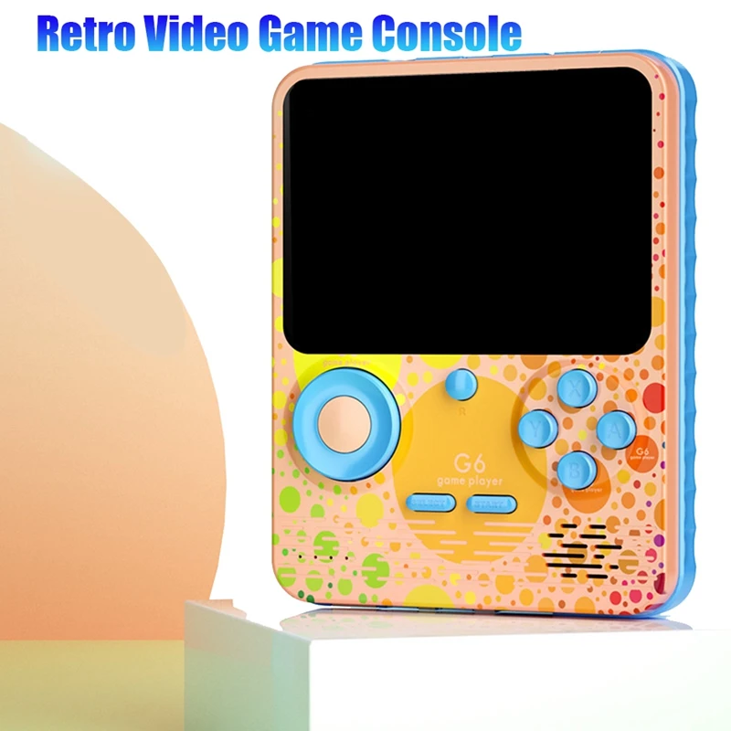 G6 Retro Video Game Console Handheld Game Player 3.5 Inch Screen Built-In 666 Games 6000 Mah For Phone Charging