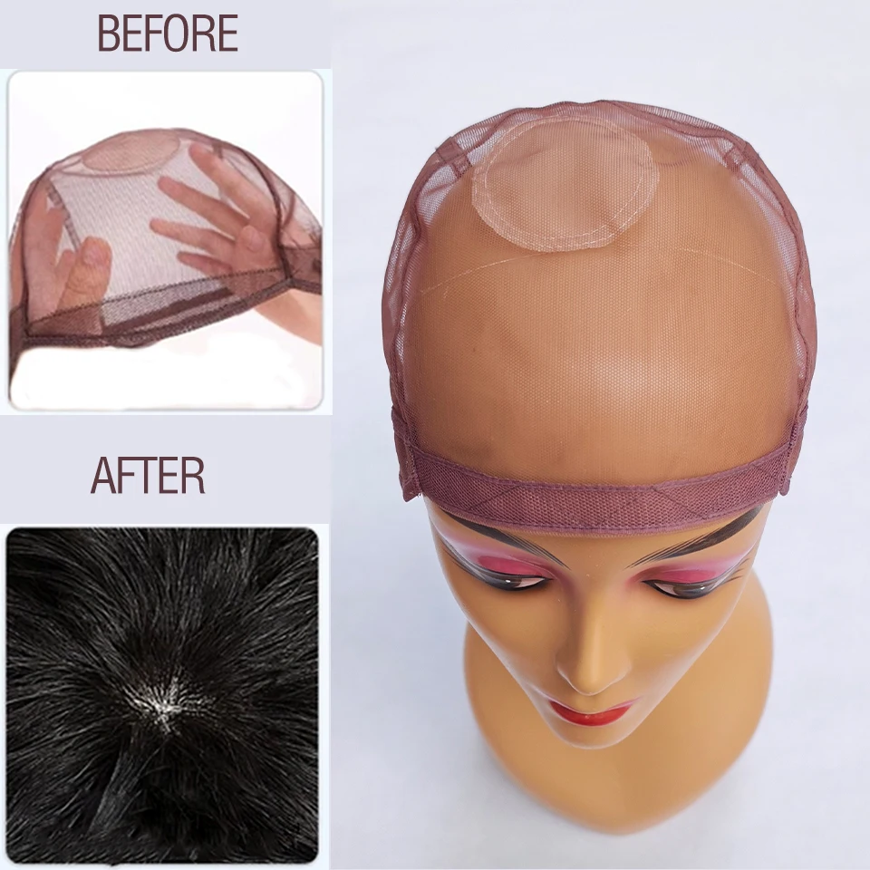 

Breathable Wig Cap With A Hair Swirl Design.With Grip Band.Suitable For Making Realistic Glueless Machine-Made Wig Production.