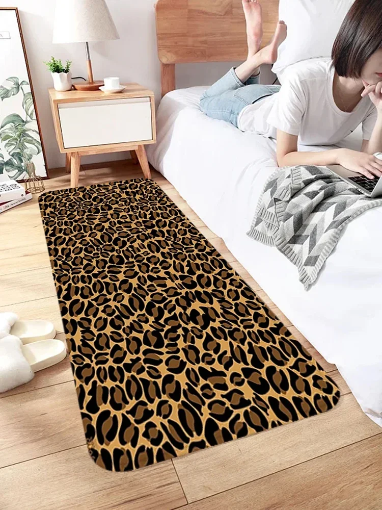 Leopard grain Entrance Doormat Hallwy Cartpet Living Room Rugs Foot Carpets Bathroom Rug Floor Mats Non-slip Hallway Home Decor