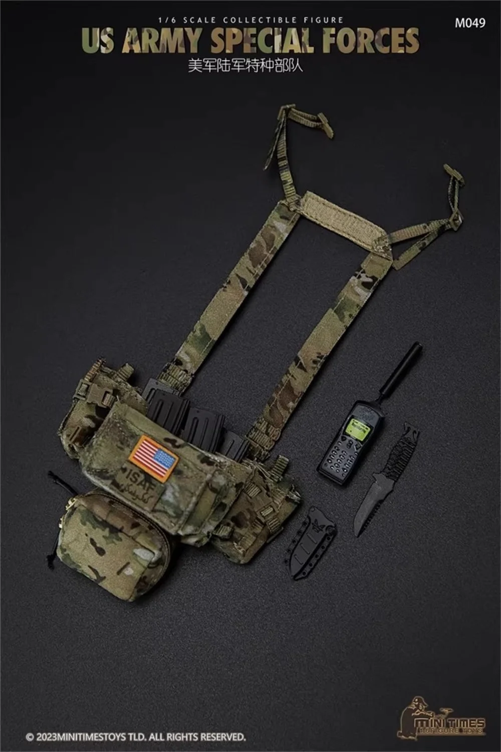 

Scale 1/6th US. Soldier Doll Hang Chest Vest Medic Bags Waist Belt Cap Medals Accessories For 12" Figure Mini Times M049