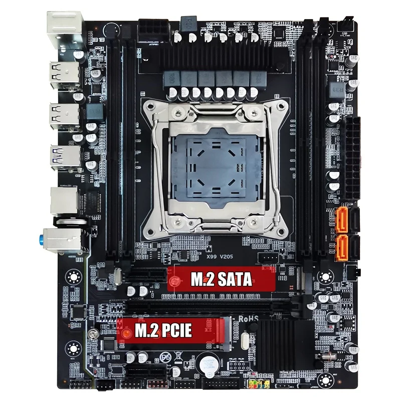 Imagem -06 - Placa-mãe do Computador com Cabo Sata e Cabo de Comutação Lga20113 Suporte Ddr4 4x32g para 5820k 5960k E52678 v3 Cpu X99