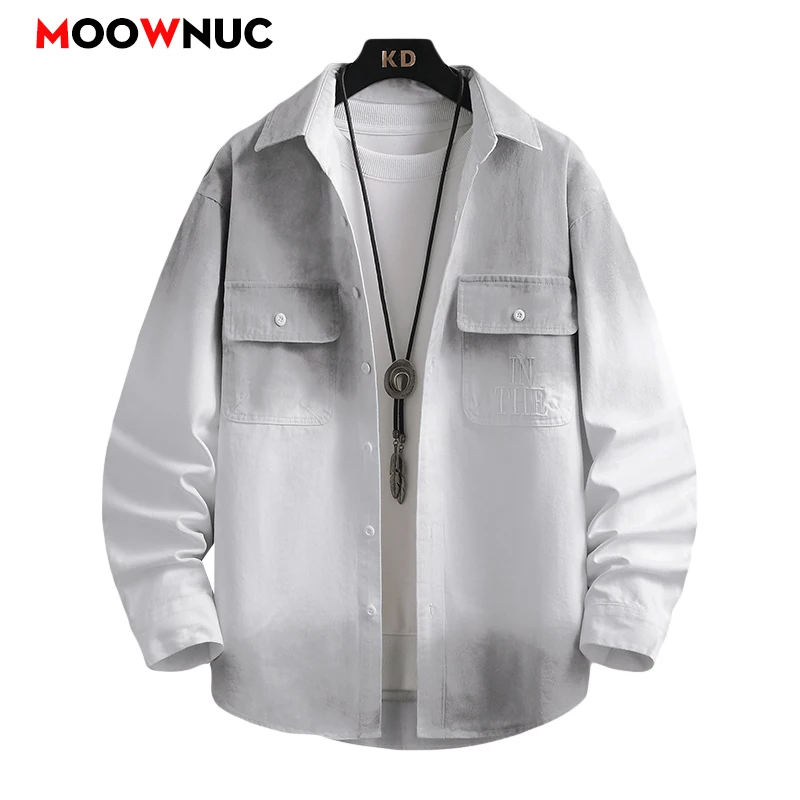 

Men's Casual Blouse Men's Clothing Fashion Shirts Spring Autumn Streetwear Korean Streetdress Hombre Male Clothing Shirt Men