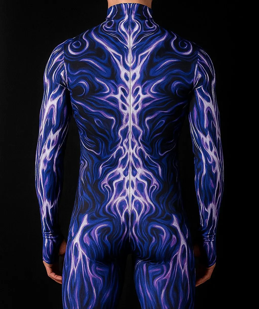 Herren Halloween Cyberpunk Jumpsuit 3D Digitaldruck Roboter Zentai Erwachsenen Cosplay Catsuit Bodysuit Karneval Rennrad Kostüm – Detail 11