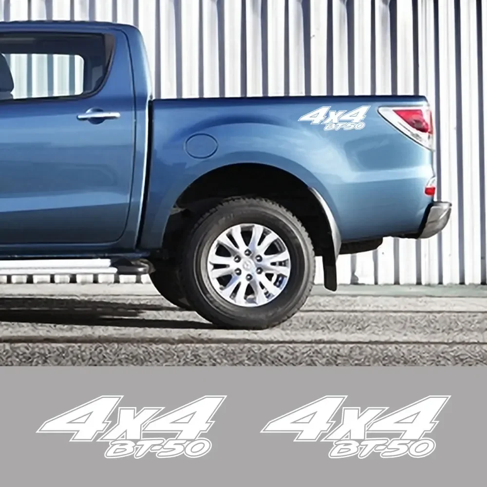 ملصق جانبي للسرير الخلفي ، ملحقات ضبط السيارات ، رسومات شاحنة ، 4x4 ، ديكور فينيل للسيارة ، غطاء شارات لمازدا BT50 BT 50 ، 2