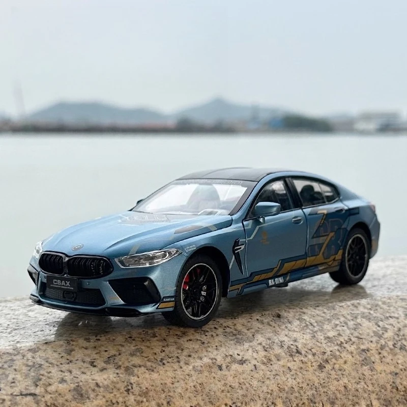 

1:24 M8 800 Manhart спортивный автомобиль высокая имитация сплава модель гоночного автомобиля возврат звука и свет коллекция орнаментов