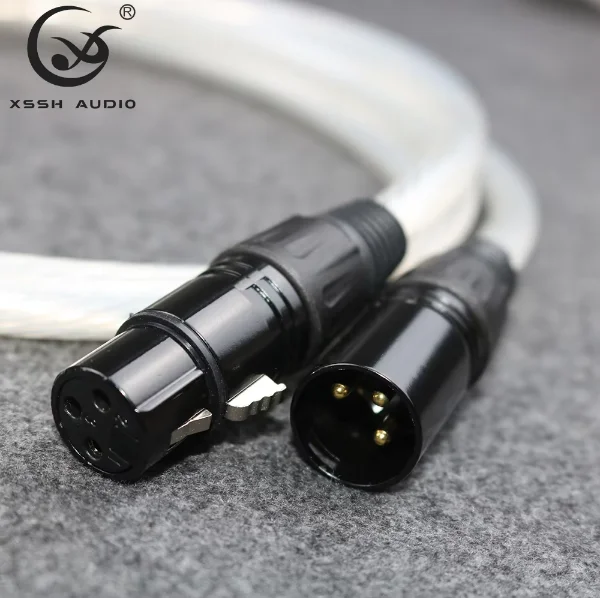 

2025XLR Wire Line 1m 2m 3m 4m 5m XSSH Audio HiFi 11 Core 8mm OCC OFC Silver Plated Shield Wire Male XLR to Female XLR Audio Cabl