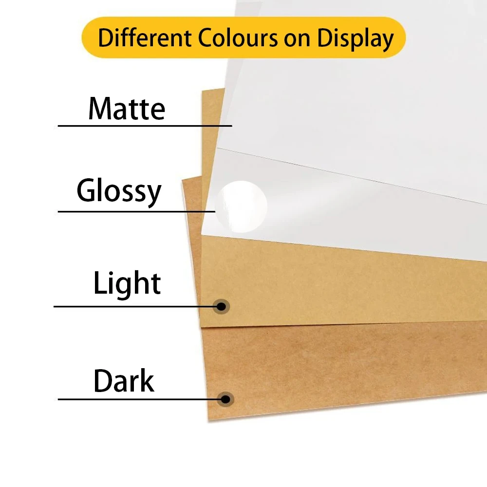 Imagem -06 - Etiqueta Autoadesiva Etiqueta Folha de Papel Brilhante Fosco para Impressora a Jato de Tinta a Laser Copiadora Imprimível Branco Kraft a4