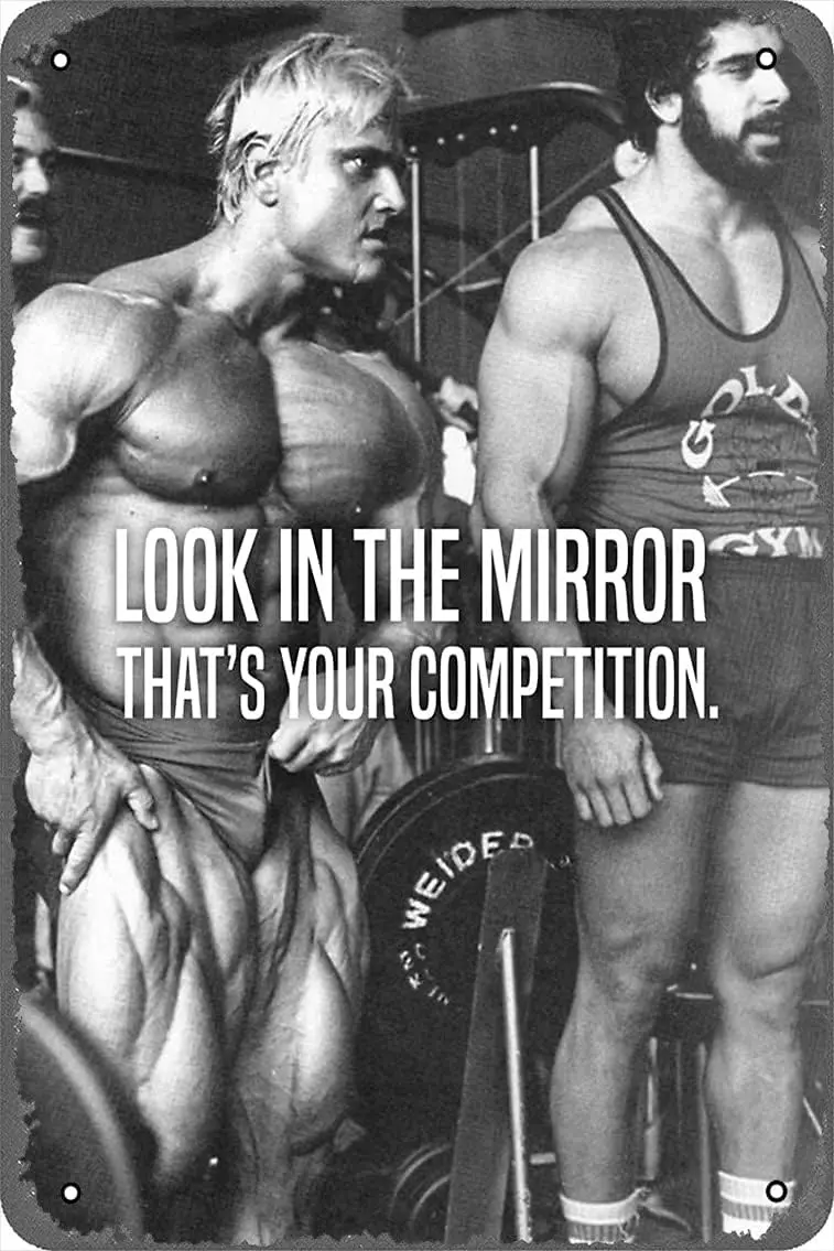 Metal Tin Sign  - Tom Platz Bodybuilding Quote Poster Plaque Cafe, Bar, Home Wall Decor