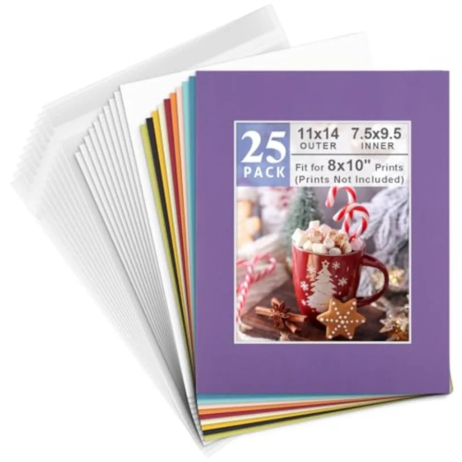 

11x14 Pack of 25 Mixed Colors Complete Set with White Core