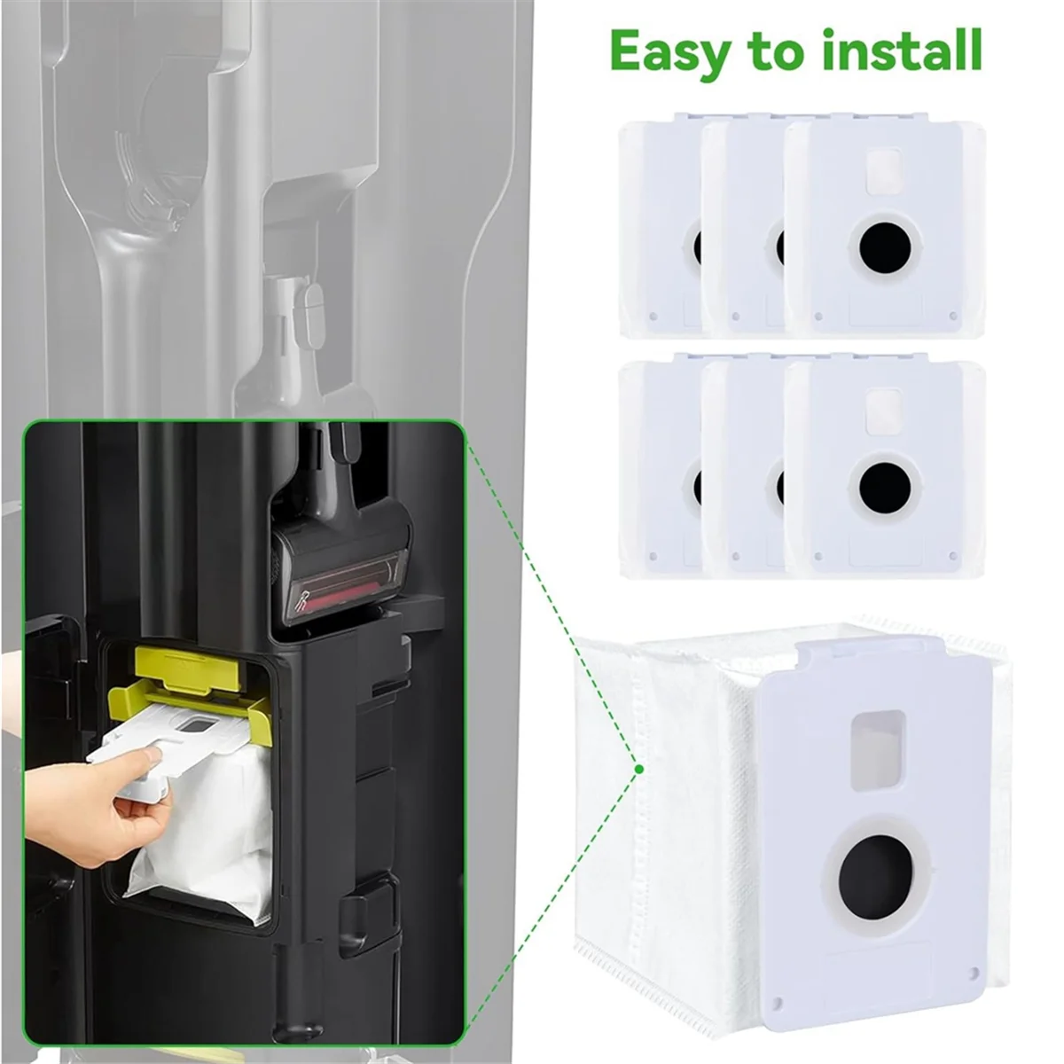 كيس غبار بديل علوي لمكنسة LG CordZero الكل في واحد A939KBGS، A938KBGS، A937KGMS، A949KTMS اللاسلكية